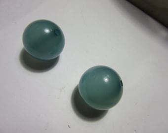 Lucite Moonglow Beads. BLUE AQUA MOONGLOW Lucite Beads,5 pcs 19mm, Bead Supplies, Jewelry supplies, beads