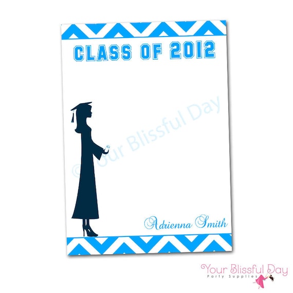 PRINTABLE Personalized Female Graduation Party Thank You Cards (Color of your choice) #302 Il_570xn