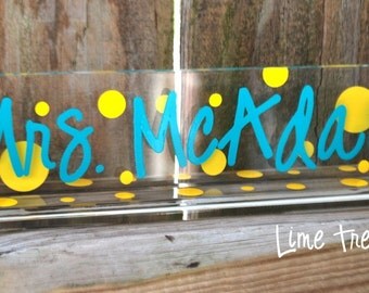 LARGE - Personalized Acrylic Teacher Name Plate