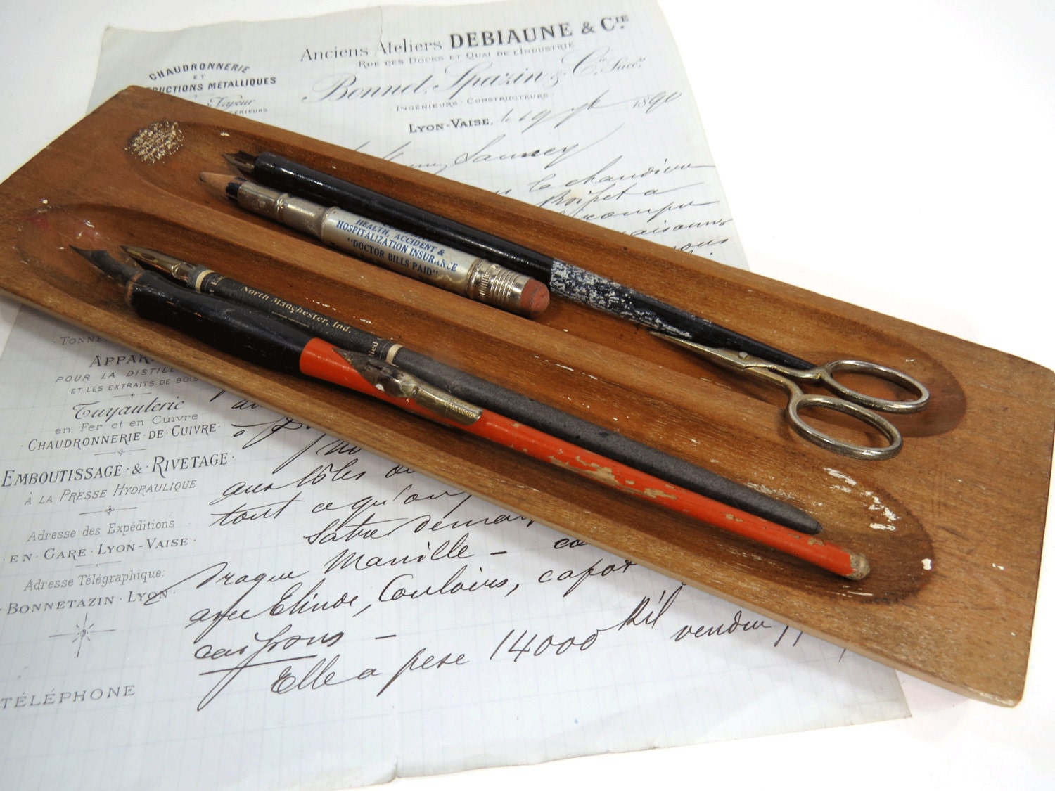 Wooden Pen Pencil Desktop Organizer Holder School Supply