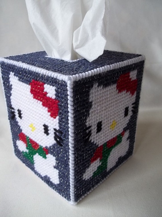 Christmas Hello Kitty Boutique Tissue Box By Mycottageinthewoods