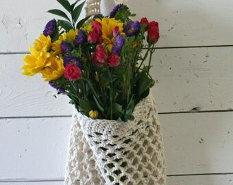 Farmers Market Bag - Reusable Cotton Grocery Tote - Natural