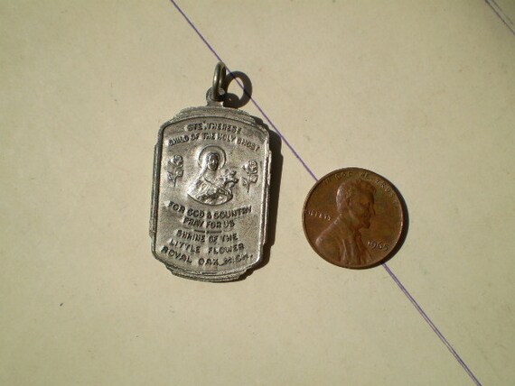 Sainte Therese Vintage Medal or Pendant Saint Theresa