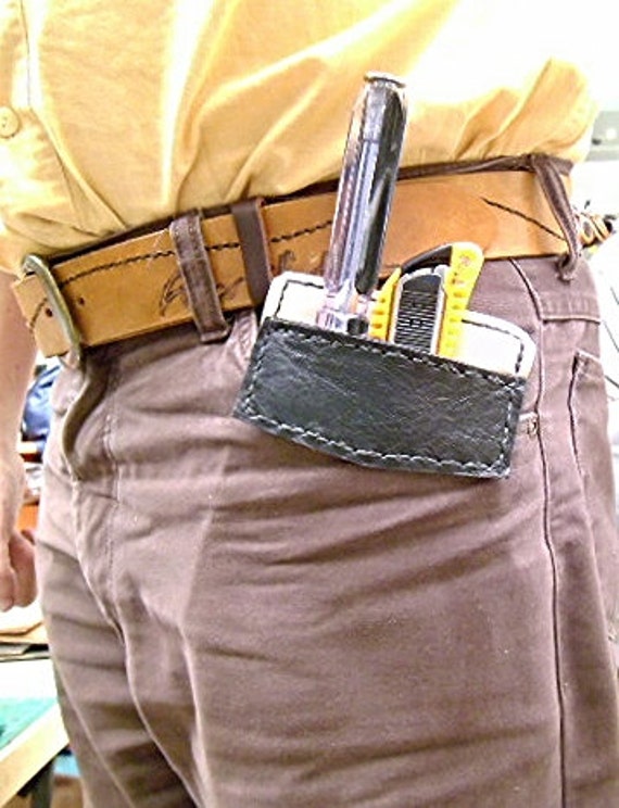 Front Pocket Protector tool pouch black by G2Pleather on Etsy