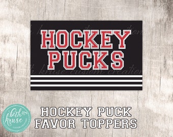 Hockey Party Favor Topper Instant Download by Beth Kruse Custom Creations