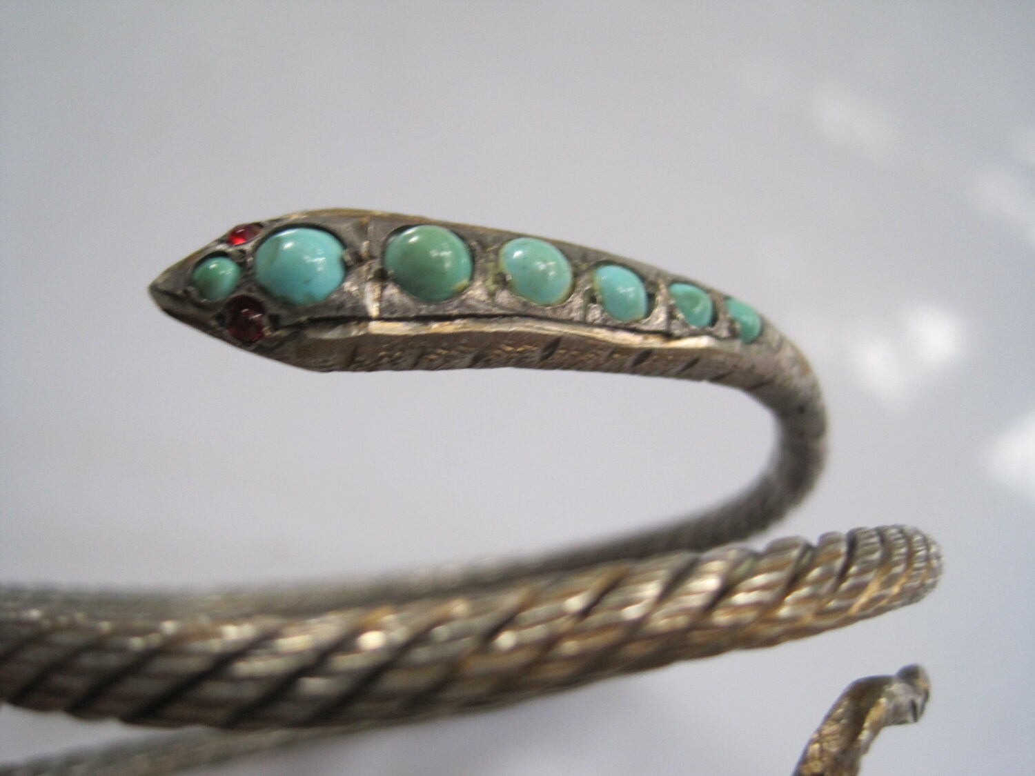 Egyptian Snake Bracelet Double Coil Serpent Bangle