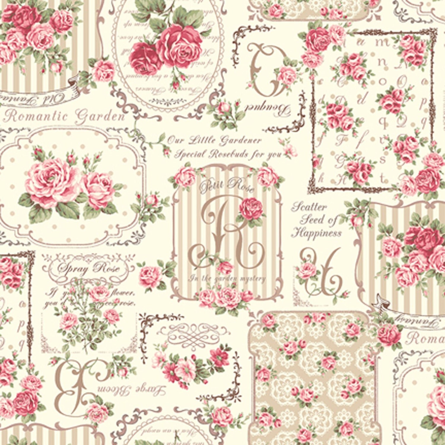 ROSE FOR YOU 2220 12a Quilt Gate Fabrics Made in Japan