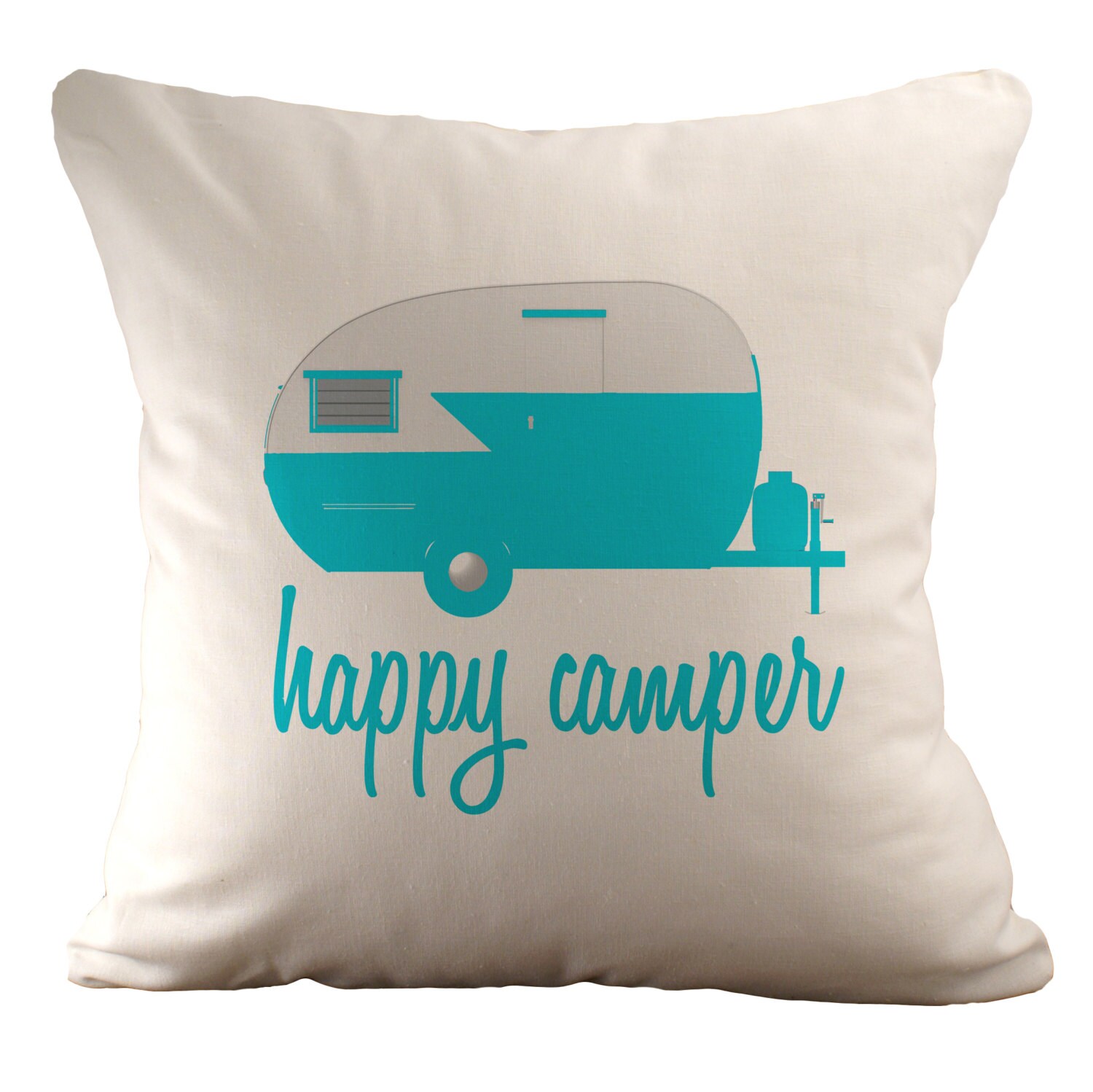 Happy Camper Cushion Cover 18x18 Choose by sarahsmiledesign