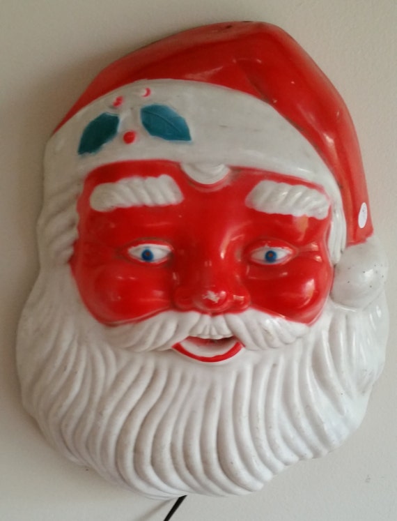 Vintage ca 1950 Working Lighted Large Santa Claus Christmas