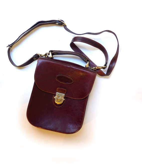 Vintage Oroton brown leather handbag cross body by evaelena
