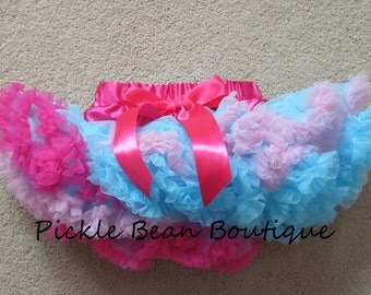Hot Pink Blue Pettiskirt, 9-24 mo, Ready To Ship, 1st Birthday Girl Outfit, Girls First Birthday Outfits, Petti Skirt, 1st Birthday Tutu