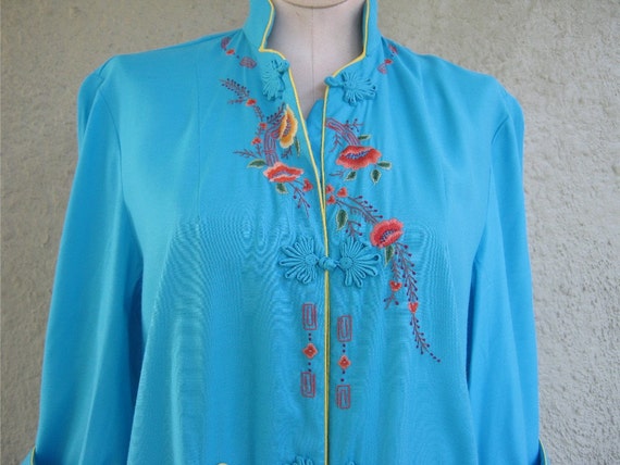 Chinese Robe Hand Embroidered Asian Robe Asian Jacket Coat