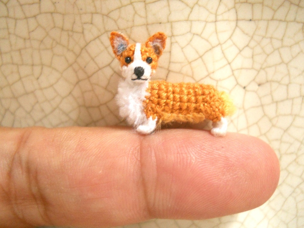 Pembroke Welsh Amigurumi Crochet Tiny Dog Stuff Animal