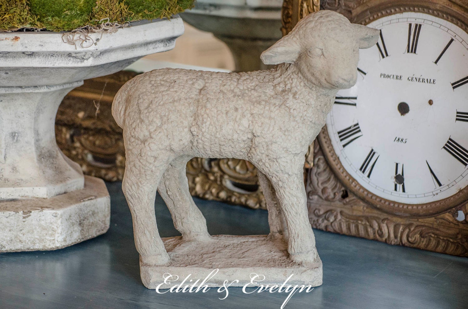 garden lamb statue
