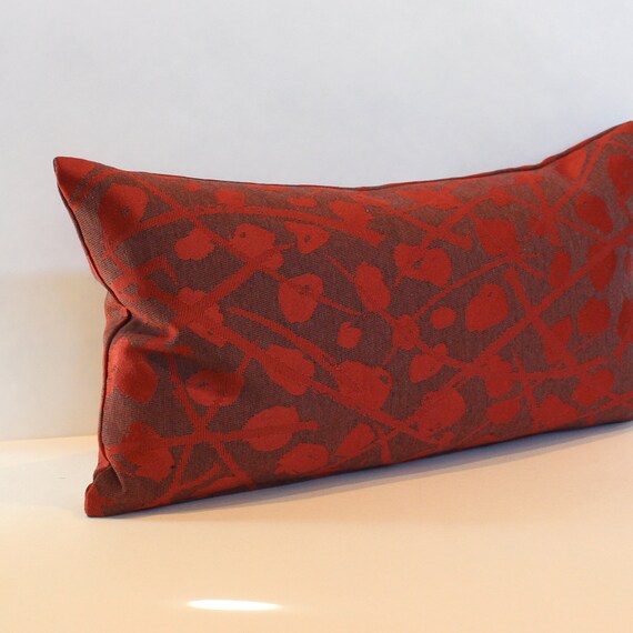 Lumbar Pillow Cover Rust Abstract Oblong by couchdwellers on Etsy