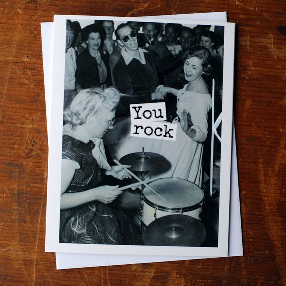 Blank Greeting Card 63 You Rock By RavensRestStudio On Etsy