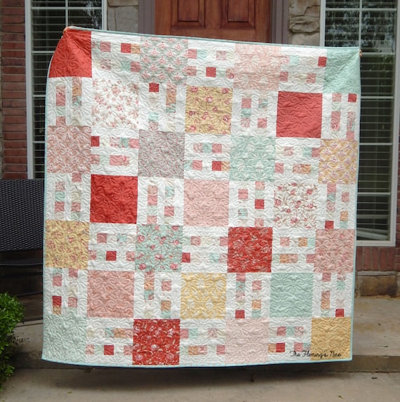 Layer Cake Pattern Easy Quilt Pattern PDF Quilt by BusyHandsQuilts