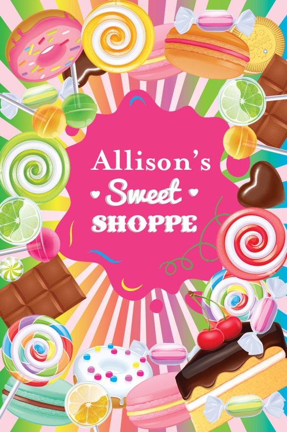 Items similar to Sweet Dream Candy Shoppe Large Personalized Poster for
