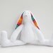 White bunny stuffed bunny doll rabbit hare Easter softie plush bunny rabbit toy cute soft terry cloth toy gift idea for baby shower gift