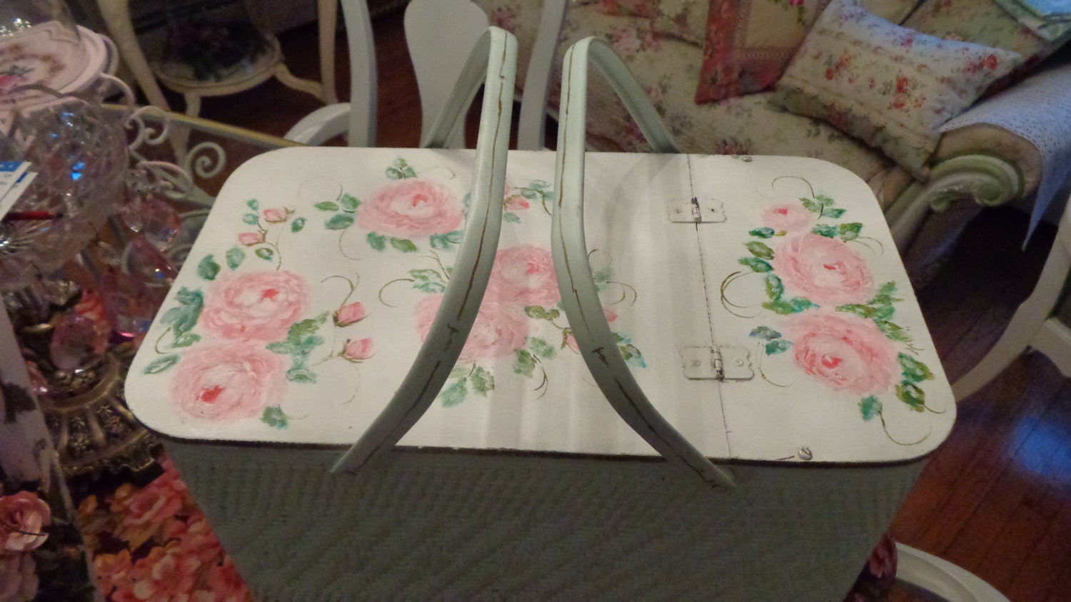 French Country cottage, shabby chic painted simply shabby chic white