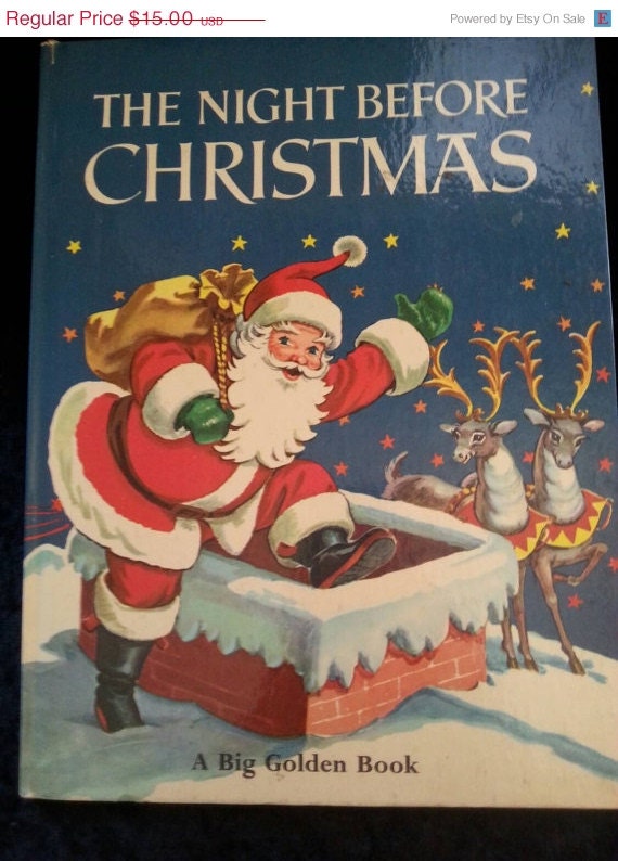 1950 The Night Before Christmas Book A Big Golden Book Vintage ...