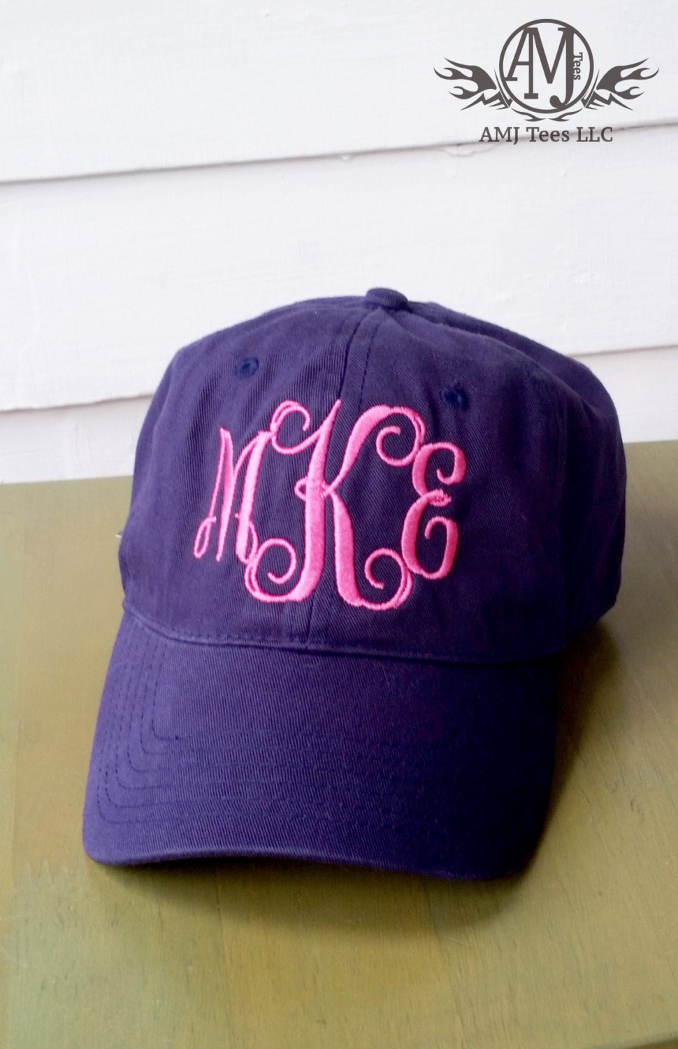 Monogram hat womens personalized hat womens navy baseball