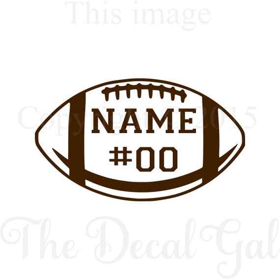 Personalized Football Vinyl Decal Sticker FREE by TheDecalGal
