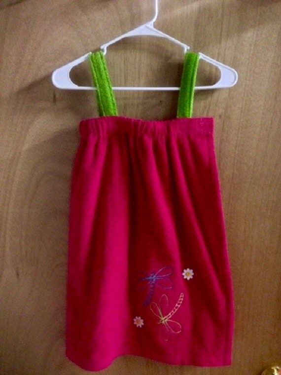 Terry Cloth Beach Cover Up ages 79 years by SewMeems on Etsy