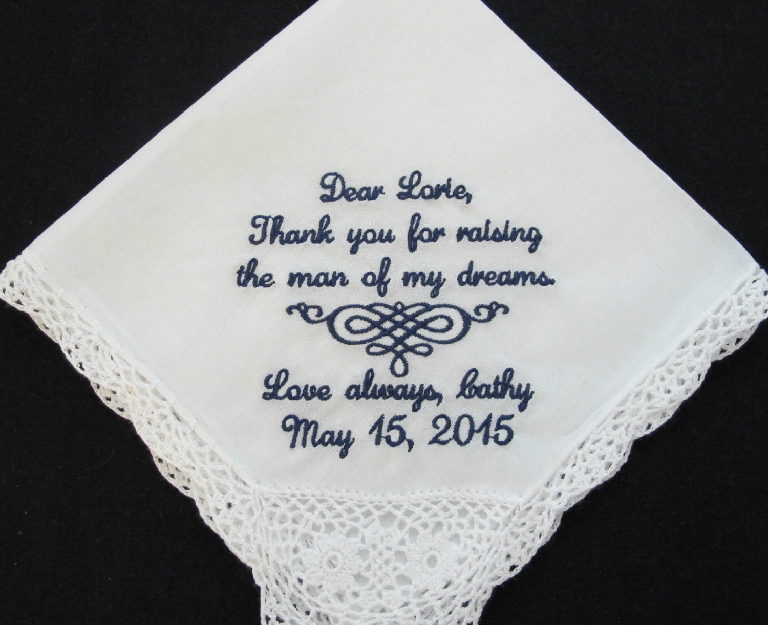 Embroidered wedding handkerchief for the by inspiredstitches Embroidered wedding handkerchief for the by inspiredstitches