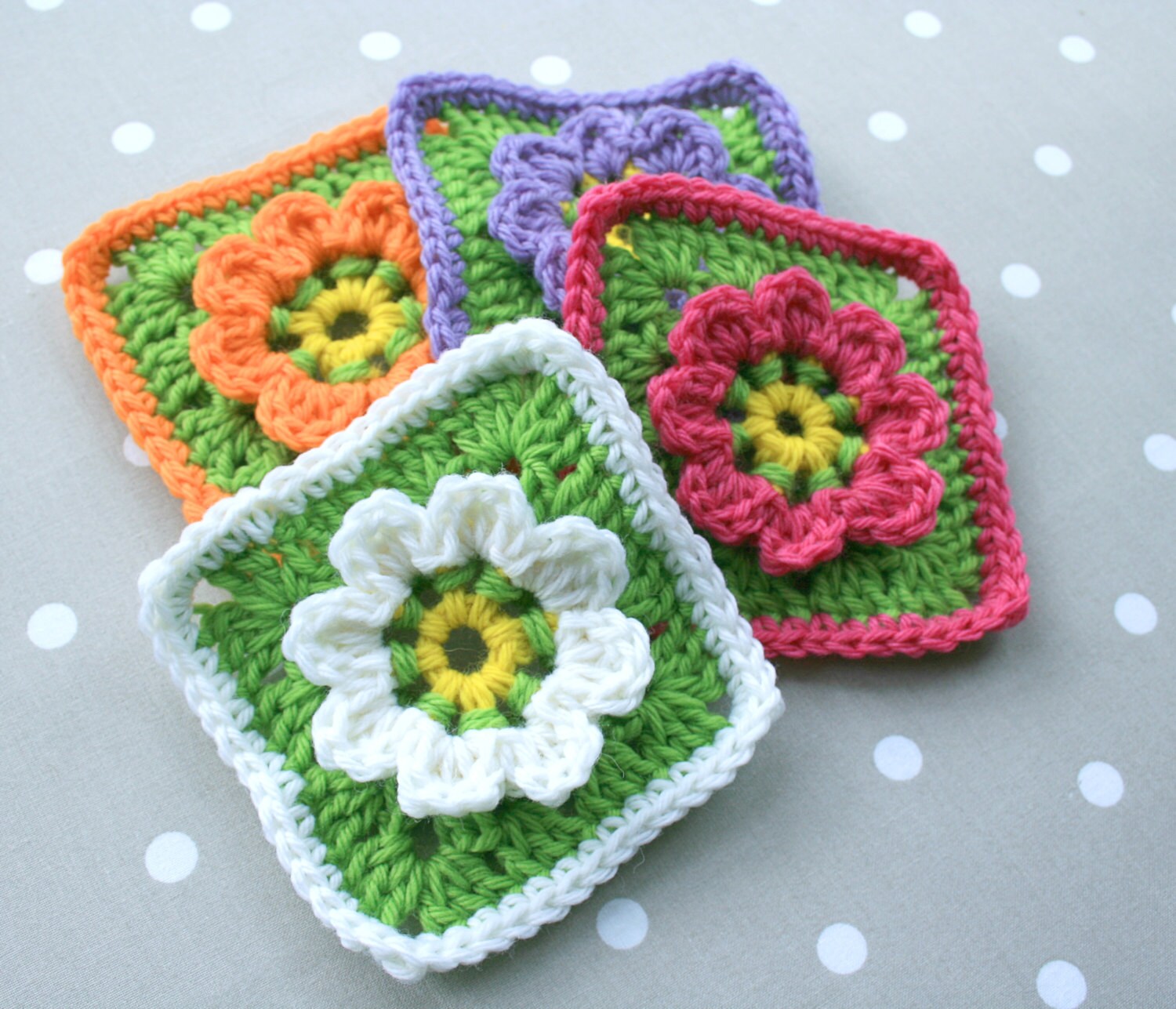 Crochet Pattern Floral Granny Square PDF