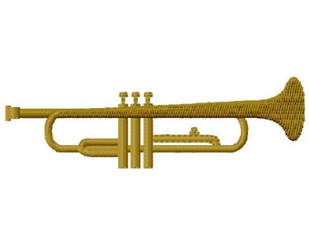 Trumpet Machine Embroidery Design - Instant Download