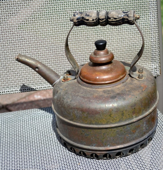 Copper Tea Kettle Made in England / Simplex Copper Whistling