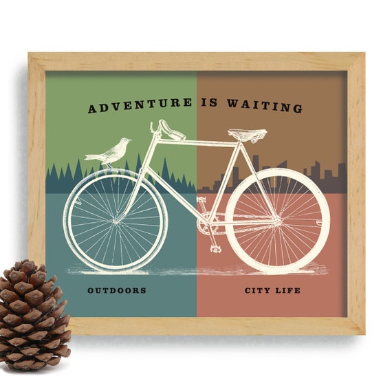 Bike Rider Gift Bicycle Art Nature Lover Bike Shop Bicyclist