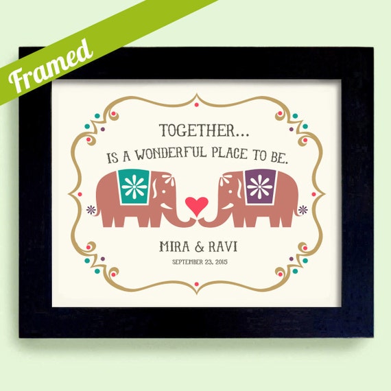 Unique Engagement India Wedding Gift Good Luck Framed Gift for Couples ...