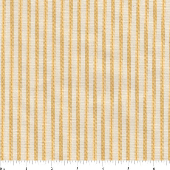 54 Yellow/Ivory Cotton Duck Ticking Fabric20 Yards