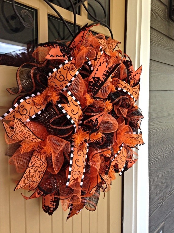 Halloween Wreath Halloween Decor Deco Mesh Wreath