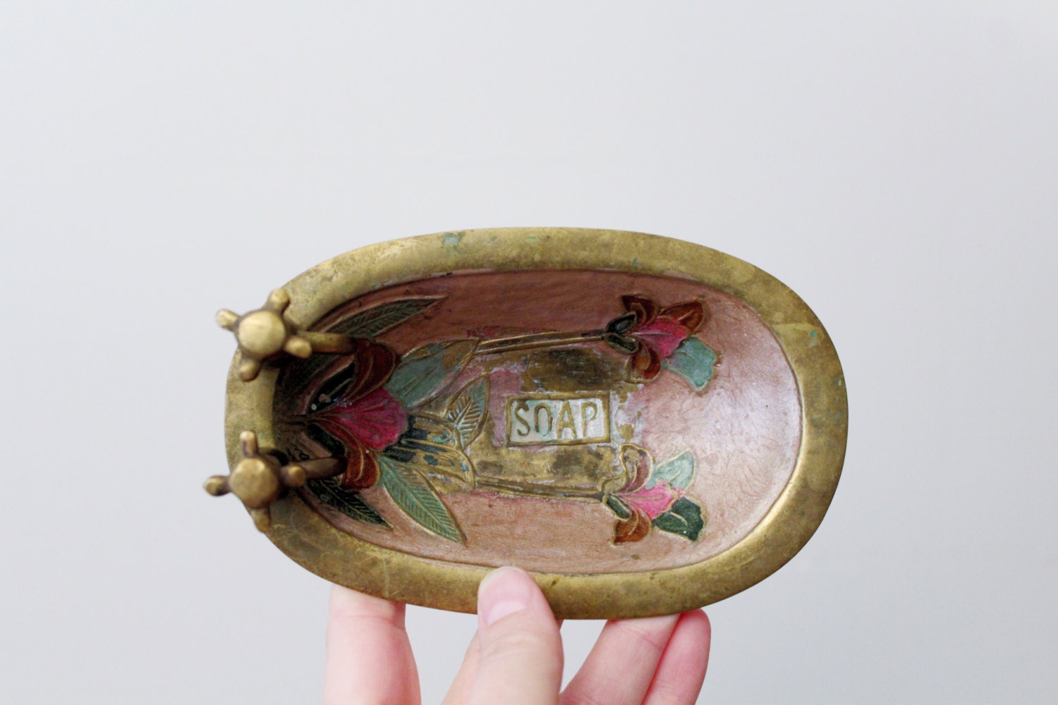 Vintage Brass Bathtub Soap Dish Brass Clawfoot Tub