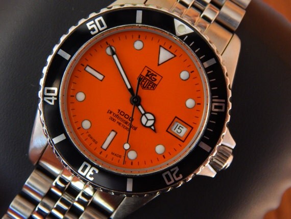 tag heuer orange face