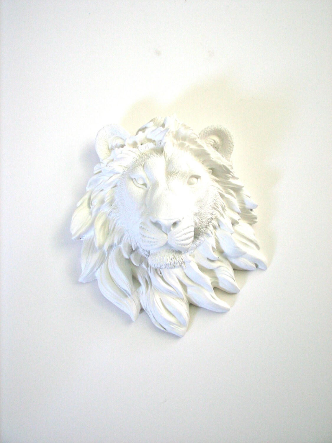 stuffed lion head wall mount