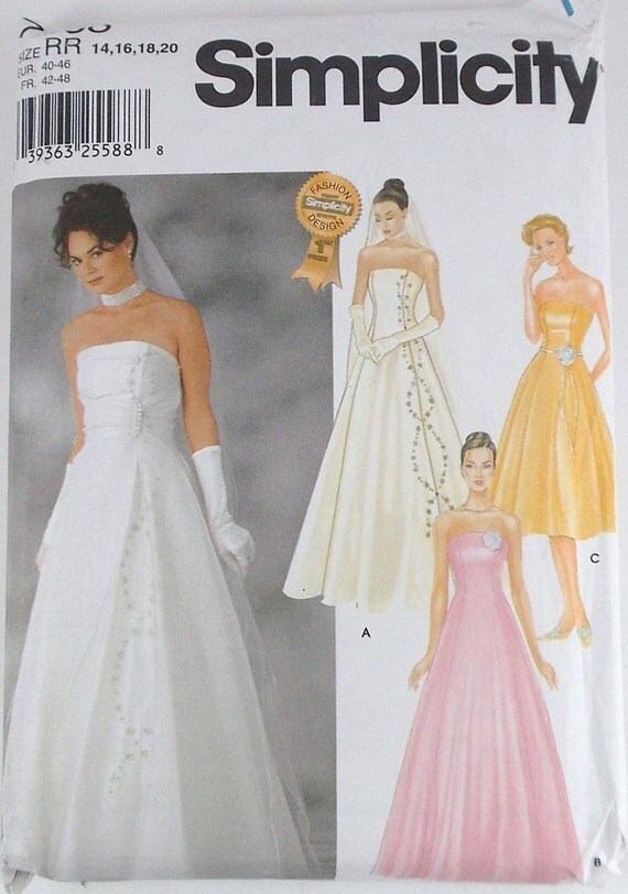 dress bridesmaid patterns 7068 Dress Pattern Dress Wedding Pattern Simplicity Bridesmaid Misses