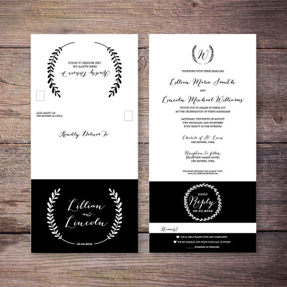 Chalkboard Send And Seal Wedding Invitations Printable 3