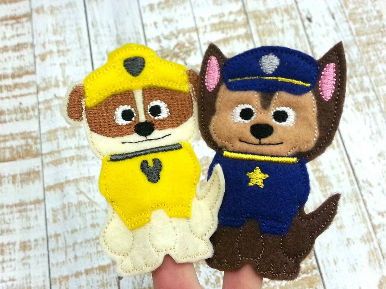 fuzzy felt paw patrol set