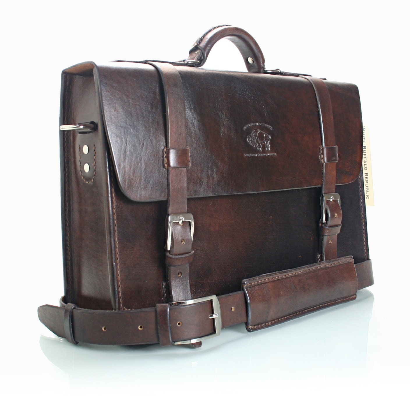 distressed briefcase