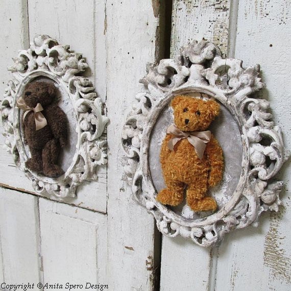 teddy bear framed art