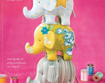 PATTERN: Effie & Ollie Elephant - Pin Cushion Pattern by Heather Bailey