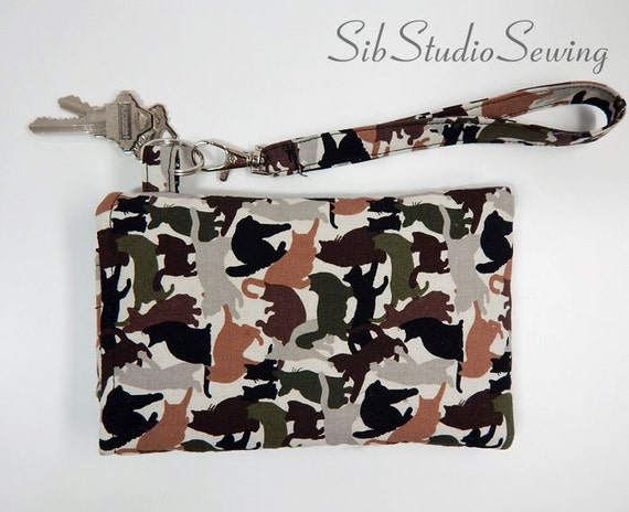 Camo Cats Smartphone Wristlet, Fits iPhone 6, Smartphones up to 5.75 ...