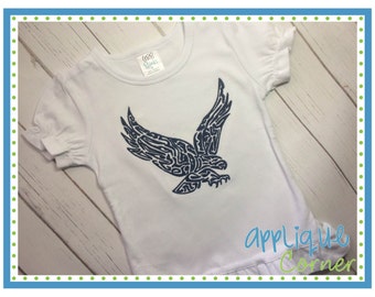 INSTANT DOWNLOAD 2083 Eagle Swirl Filled Embroidery design in digital format for embroidery machine by Applique Corner