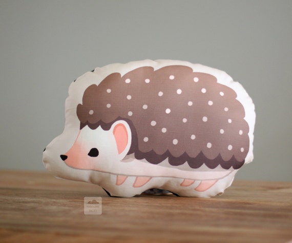 hedgehog christmas pillow