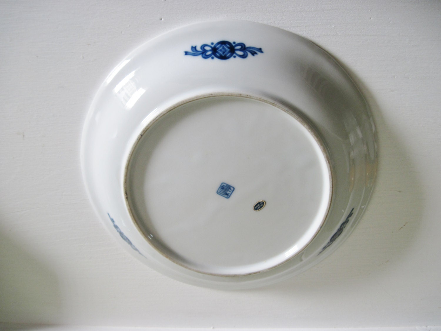 Flo Blue Japanese Decor Plate Made In Japan Marked Serving