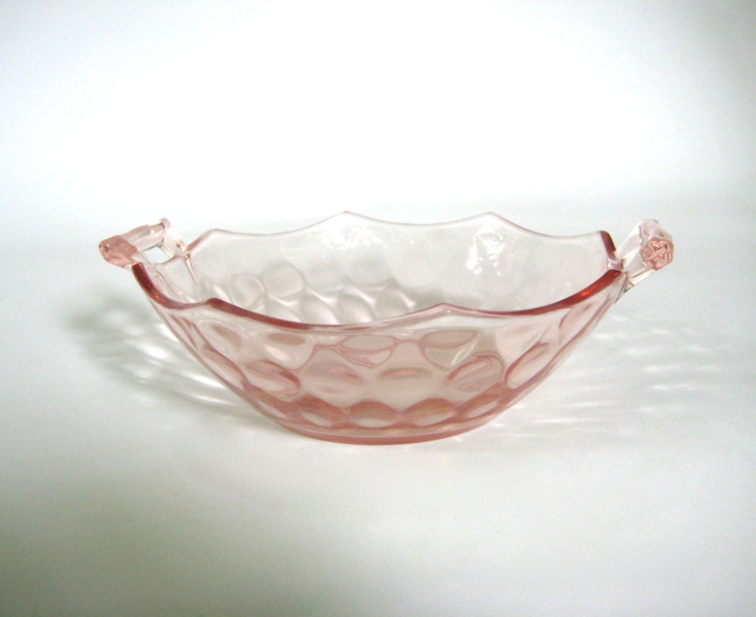 Pink Depression Glass Candy Dish